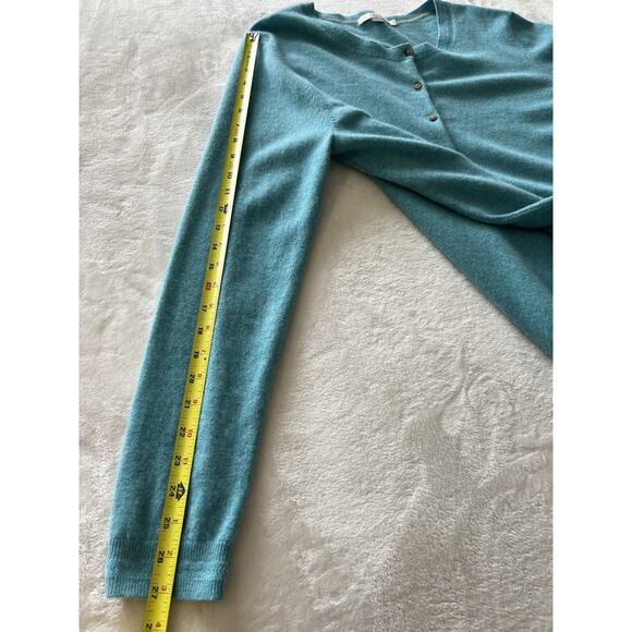 Boden Size XL Women’s 100% Cashmere Button Up Cardigan Sweater Turquoise - Picture 16 of 16